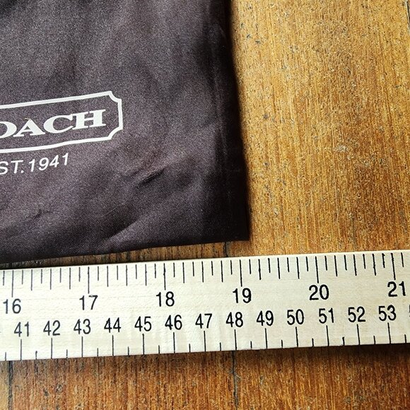 COACH Brown Silk Drawstring Dust Bag - Picture 14 of 16